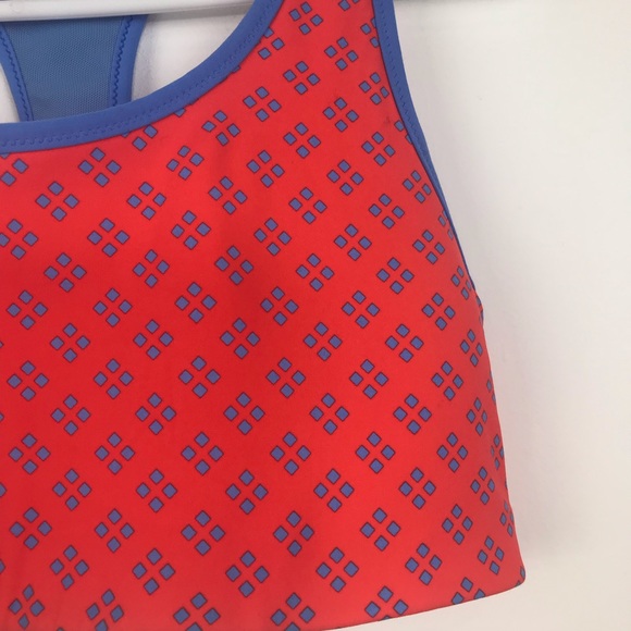 Tory Burch Sport Orange and Light Blue Sports Bral - Picture 4 of 12